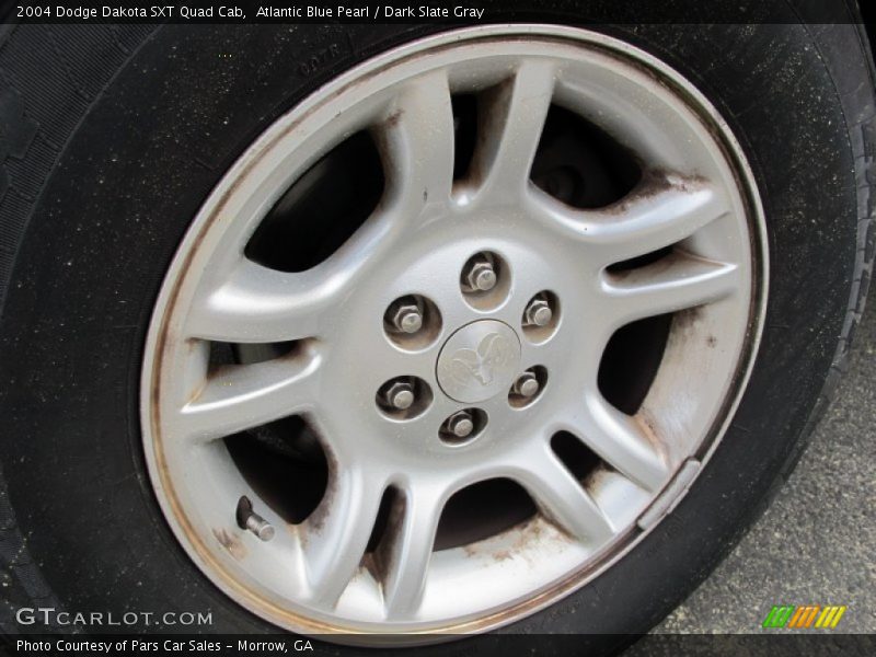 Atlantic Blue Pearl / Dark Slate Gray 2004 Dodge Dakota SXT Quad Cab