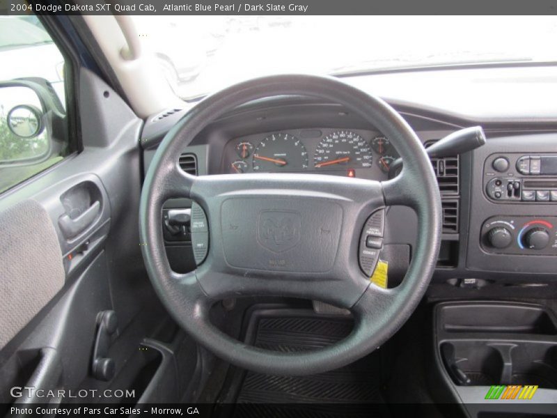 Atlantic Blue Pearl / Dark Slate Gray 2004 Dodge Dakota SXT Quad Cab