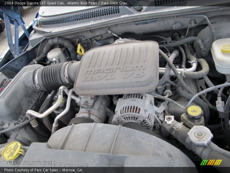 Atlantic Blue Pearl / Dark Slate Gray 2004 Dodge Dakota SXT Quad Cab