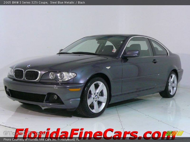 Steel Blue Metallic / Black 2005 BMW 3 Series 325i Coupe