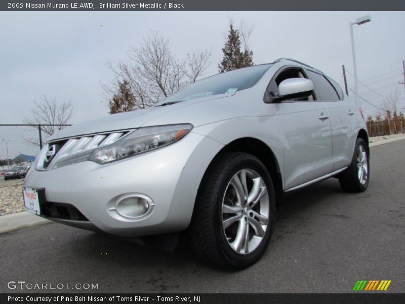 Brilliant Silver Metallic / Black 2009 Nissan Murano LE AWD