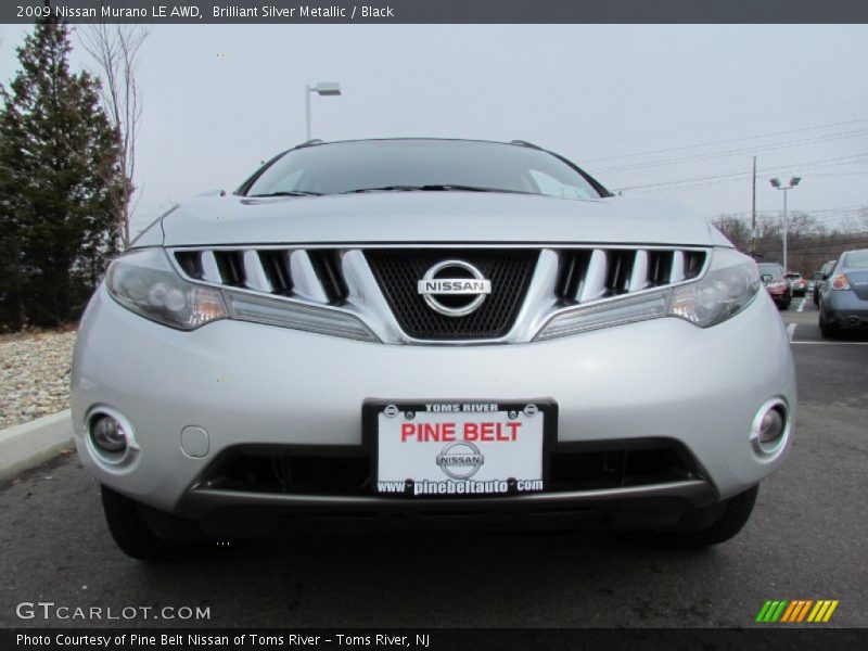 Brilliant Silver Metallic / Black 2009 Nissan Murano LE AWD