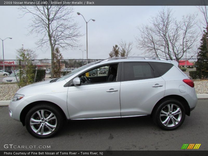 Brilliant Silver Metallic / Black 2009 Nissan Murano LE AWD