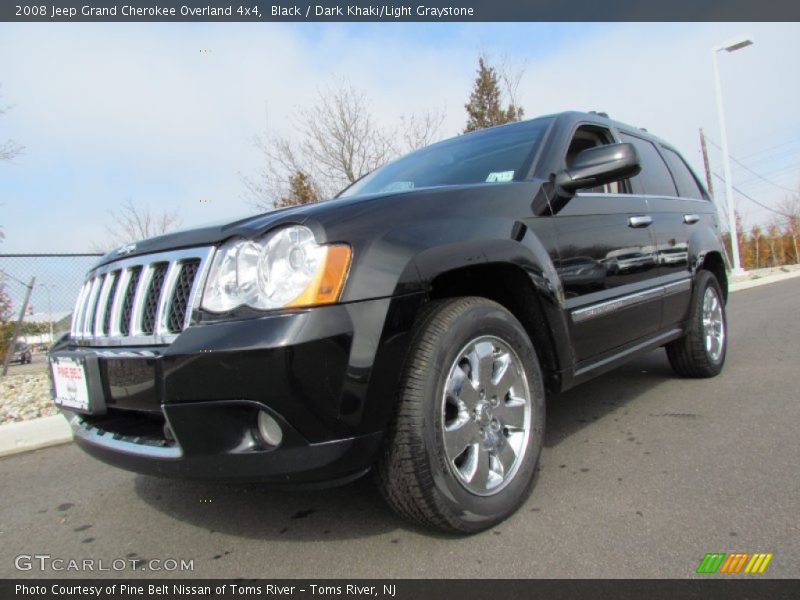 Black / Dark Khaki/Light Graystone 2008 Jeep Grand Cherokee Overland 4x4