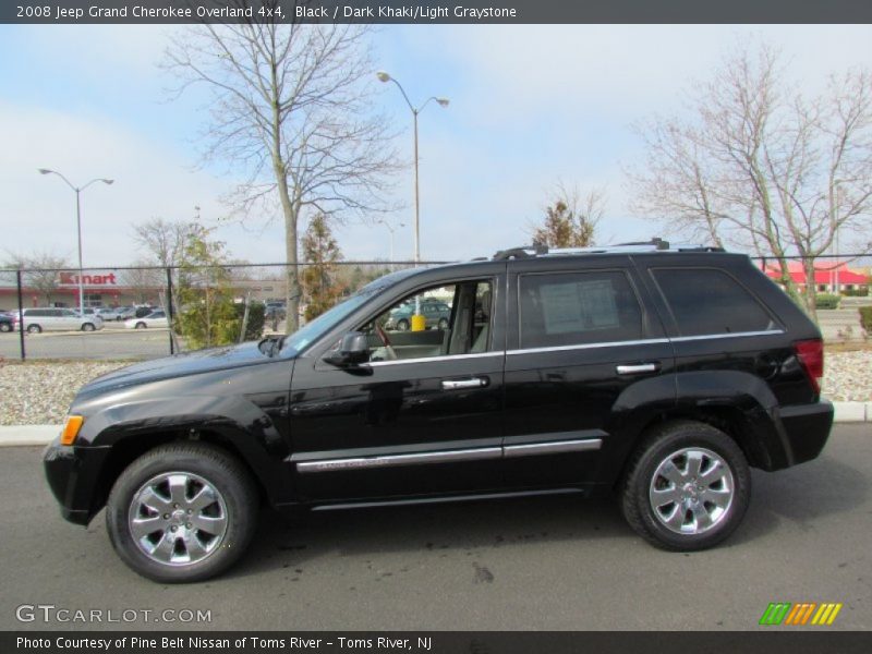 Black / Dark Khaki/Light Graystone 2008 Jeep Grand Cherokee Overland 4x4