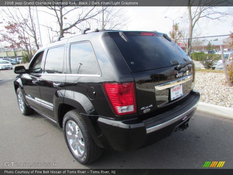 Black / Dark Khaki/Light Graystone 2008 Jeep Grand Cherokee Overland 4x4