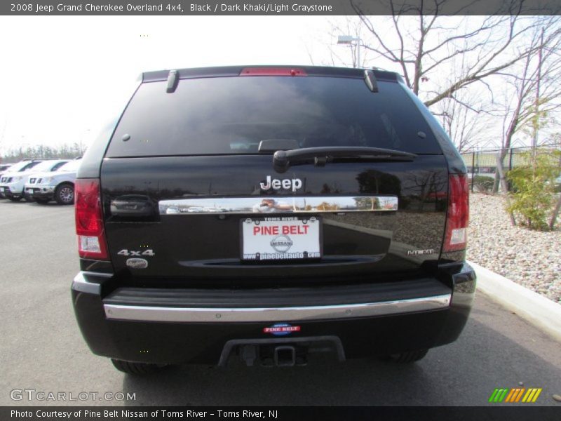 Black / Dark Khaki/Light Graystone 2008 Jeep Grand Cherokee Overland 4x4