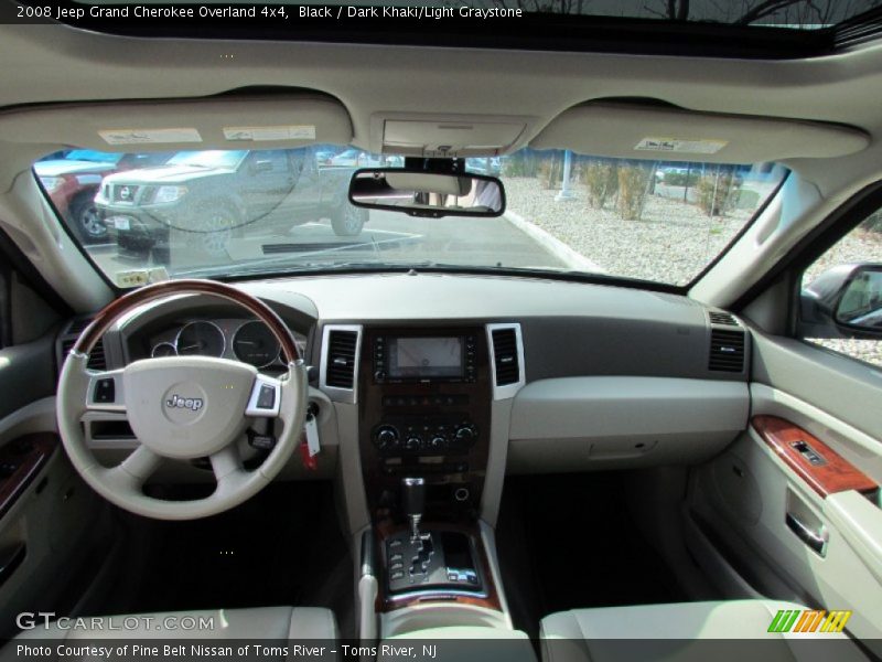 Black / Dark Khaki/Light Graystone 2008 Jeep Grand Cherokee Overland 4x4