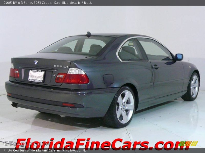 Steel Blue Metallic / Black 2005 BMW 3 Series 325i Coupe