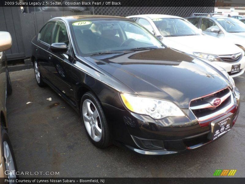 Obsidian Black Pearl / Off Black 2009 Subaru Legacy 2.5i Sedan