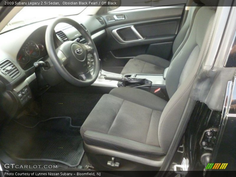 Obsidian Black Pearl / Off Black 2009 Subaru Legacy 2.5i Sedan