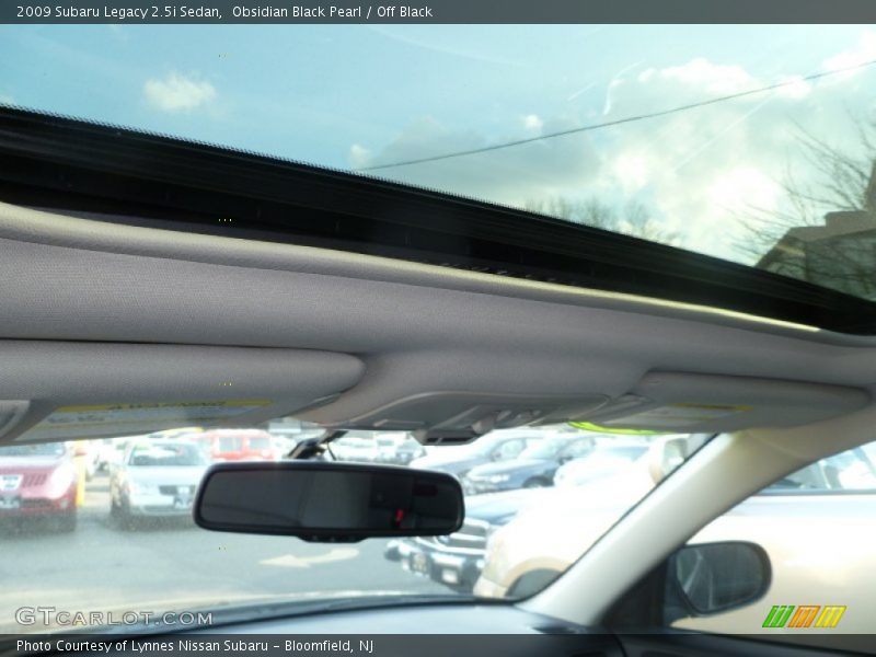 Obsidian Black Pearl / Off Black 2009 Subaru Legacy 2.5i Sedan