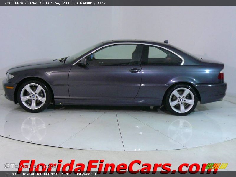 Steel Blue Metallic / Black 2005 BMW 3 Series 325i Coupe