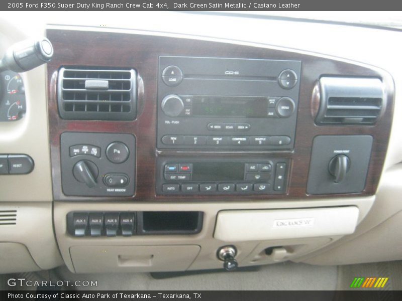 Dark Green Satin Metallic / Castano Leather 2005 Ford F350 Super Duty King Ranch Crew Cab 4x4