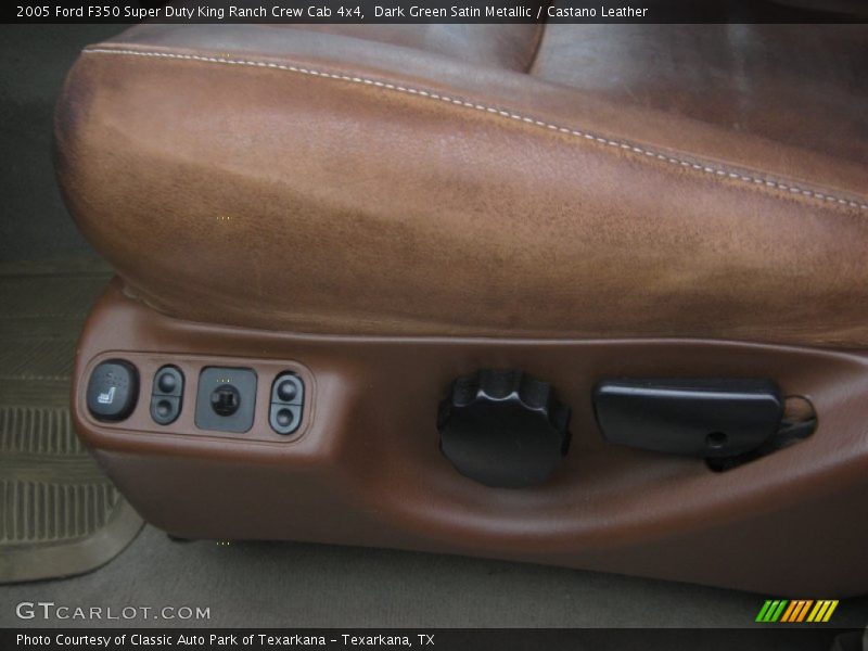 Dark Green Satin Metallic / Castano Leather 2005 Ford F350 Super Duty King Ranch Crew Cab 4x4