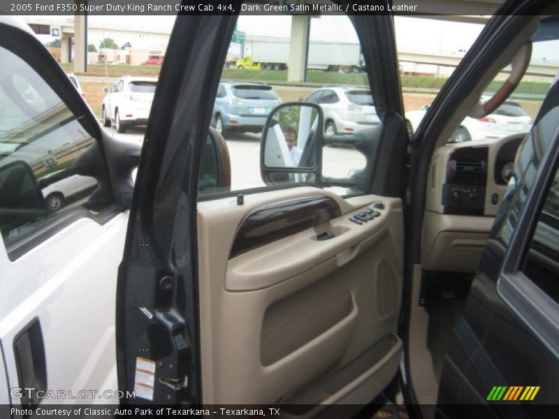 Dark Green Satin Metallic / Castano Leather 2005 Ford F350 Super Duty King Ranch Crew Cab 4x4