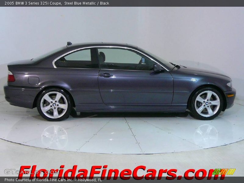 Steel Blue Metallic / Black 2005 BMW 3 Series 325i Coupe