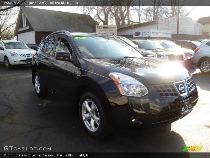 Wicked Black / Black 2008 Nissan Rogue SL AWD