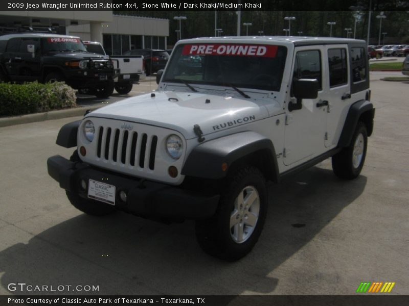 Stone White / Dark Khaki/Medium Khaki 2009 Jeep Wrangler Unlimited Rubicon 4x4