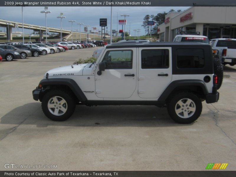 Stone White / Dark Khaki/Medium Khaki 2009 Jeep Wrangler Unlimited Rubicon 4x4