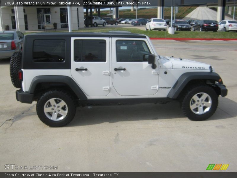 Stone White / Dark Khaki/Medium Khaki 2009 Jeep Wrangler Unlimited Rubicon 4x4
