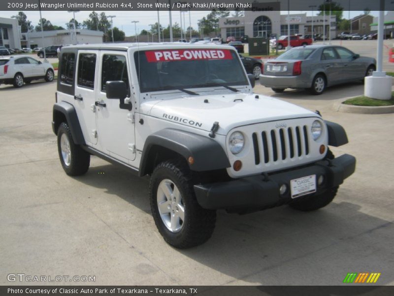 Stone White / Dark Khaki/Medium Khaki 2009 Jeep Wrangler Unlimited Rubicon 4x4