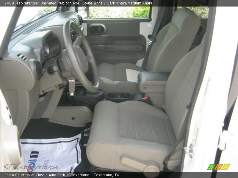 Stone White / Dark Khaki/Medium Khaki 2009 Jeep Wrangler Unlimited Rubicon 4x4