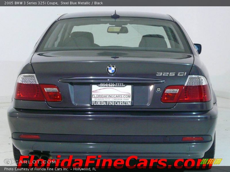 Steel Blue Metallic / Black 2005 BMW 3 Series 325i Coupe