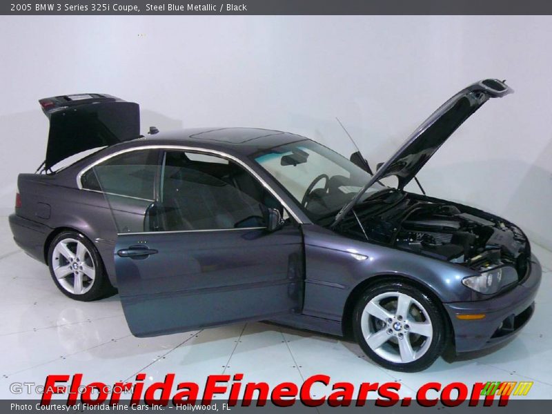 Steel Blue Metallic / Black 2005 BMW 3 Series 325i Coupe
