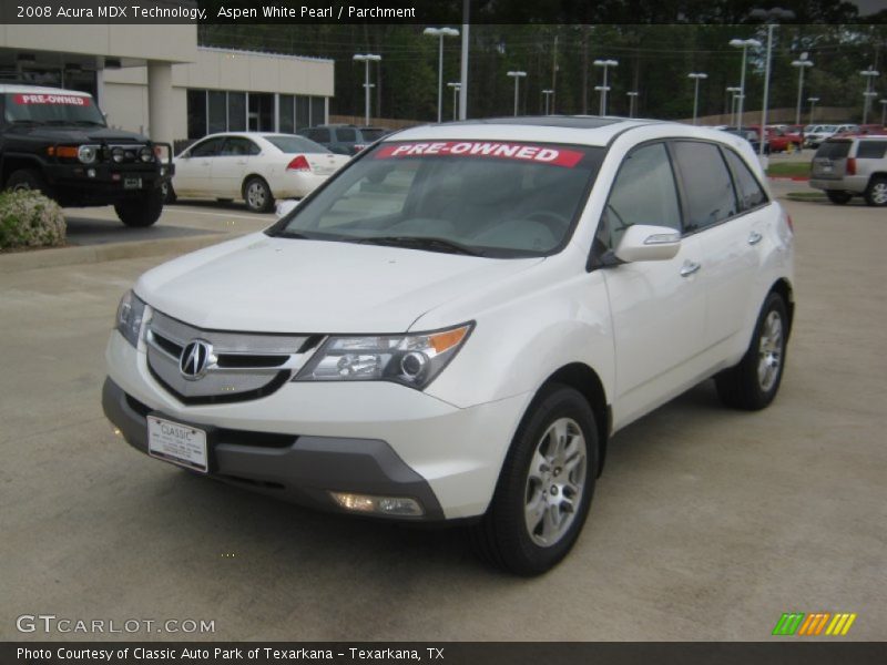 Aspen White Pearl / Parchment 2008 Acura MDX Technology