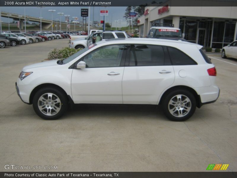 Aspen White Pearl / Parchment 2008 Acura MDX Technology