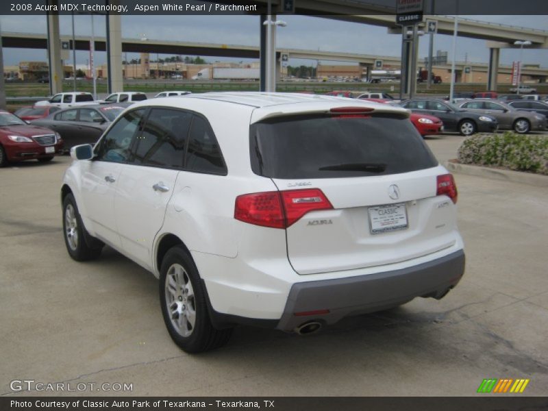 Aspen White Pearl / Parchment 2008 Acura MDX Technology