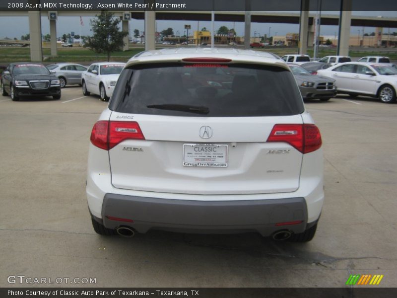 Aspen White Pearl / Parchment 2008 Acura MDX Technology
