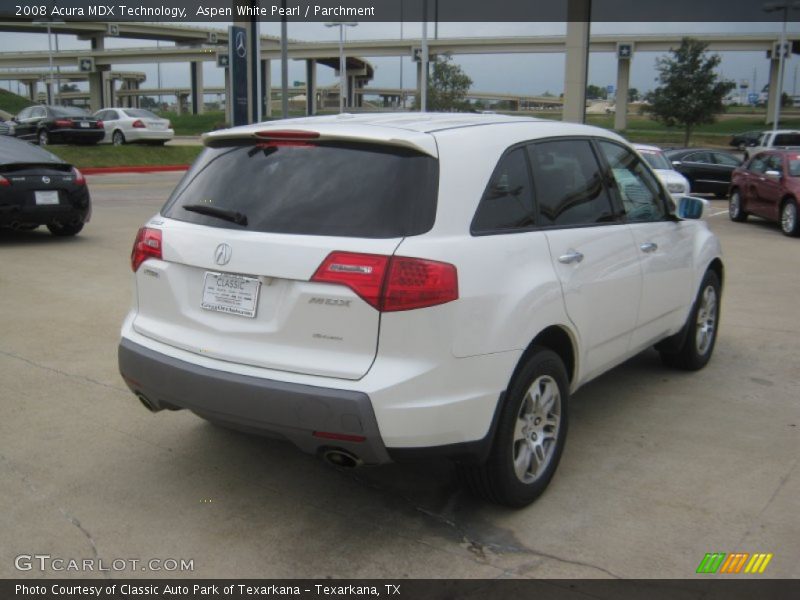 Aspen White Pearl / Parchment 2008 Acura MDX Technology