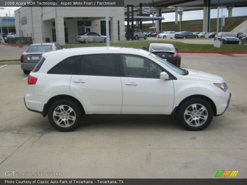 Aspen White Pearl / Parchment 2008 Acura MDX Technology