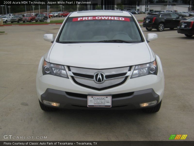 Aspen White Pearl / Parchment 2008 Acura MDX Technology