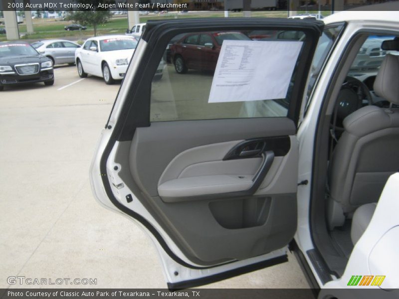 Aspen White Pearl / Parchment 2008 Acura MDX Technology