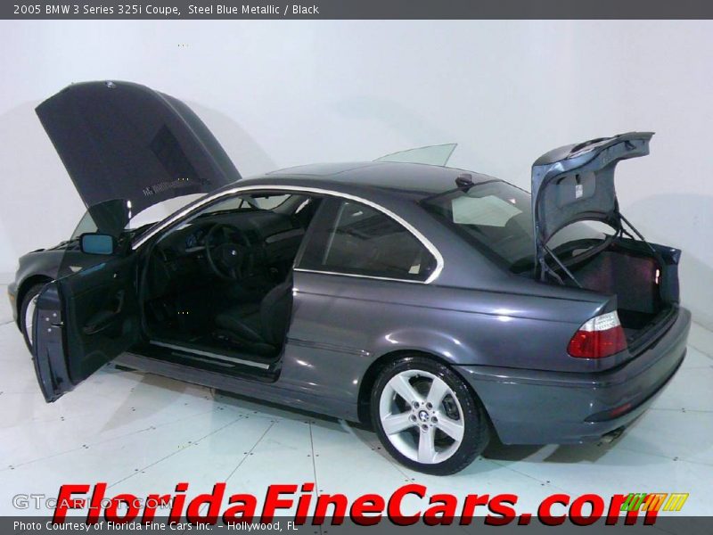 Steel Blue Metallic / Black 2005 BMW 3 Series 325i Coupe