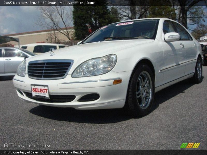 Alabaster White / Stone 2005 Mercedes-Benz S 430 Sedan