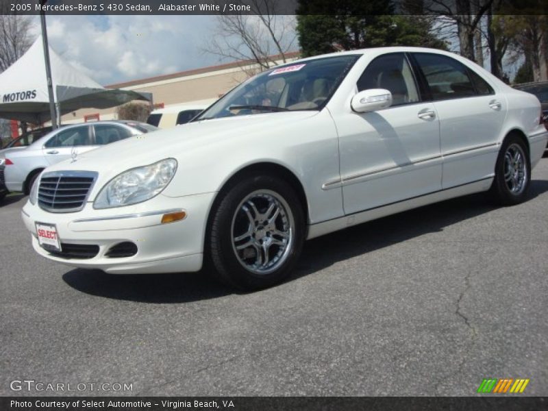 Alabaster White / Stone 2005 Mercedes-Benz S 430 Sedan