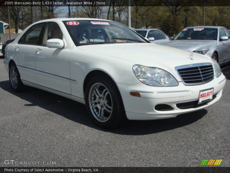 Alabaster White / Stone 2005 Mercedes-Benz S 430 Sedan