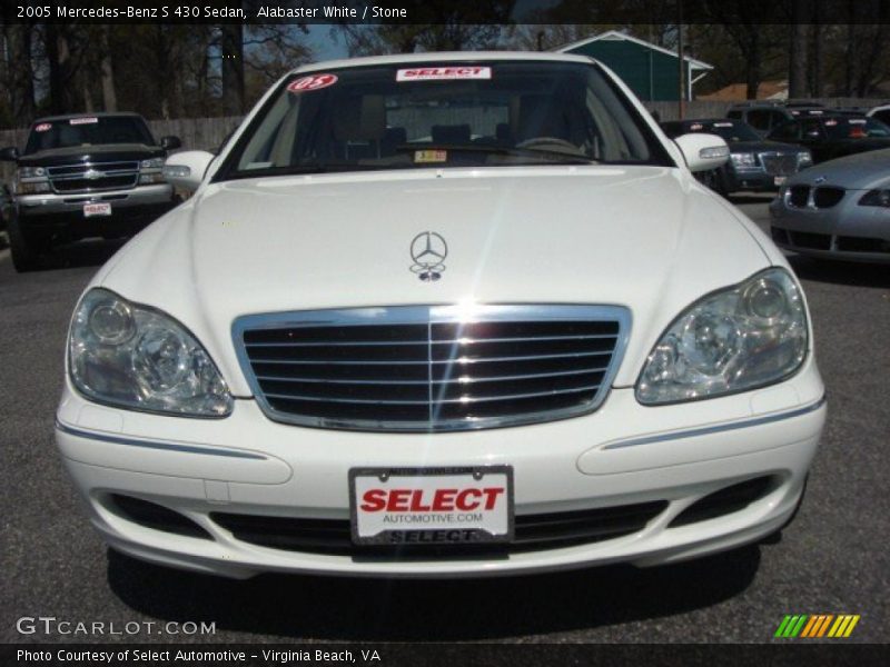 Alabaster White / Stone 2005 Mercedes-Benz S 430 Sedan