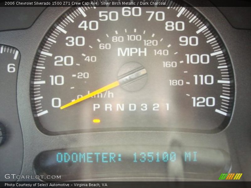 Silver Birch Metallic / Dark Charcoal 2006 Chevrolet Silverado 1500 Z71 Crew Cab 4x4