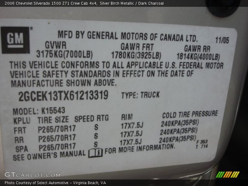 Silver Birch Metallic / Dark Charcoal 2006 Chevrolet Silverado 1500 Z71 Crew Cab 4x4