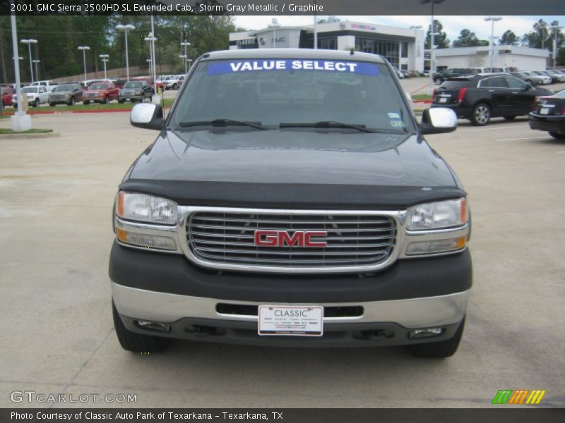 Storm Gray Metallic / Graphite 2001 GMC Sierra 2500HD SL Extended Cab