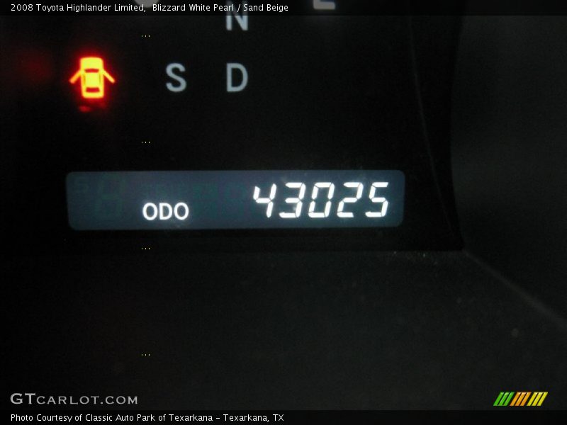 Blizzard White Pearl / Sand Beige 2008 Toyota Highlander Limited