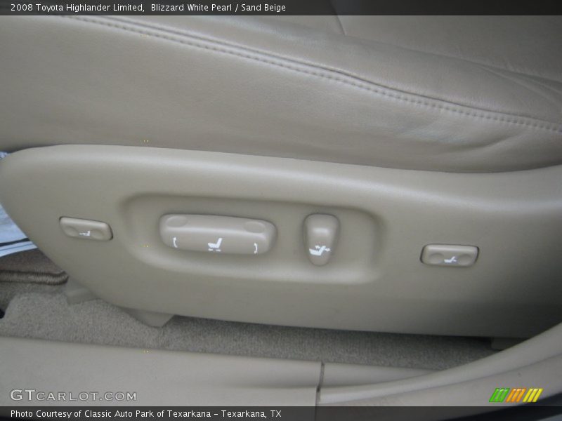 Blizzard White Pearl / Sand Beige 2008 Toyota Highlander Limited