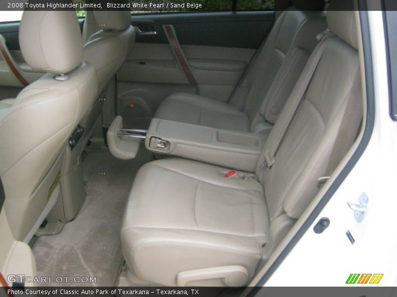 Blizzard White Pearl / Sand Beige 2008 Toyota Highlander Limited