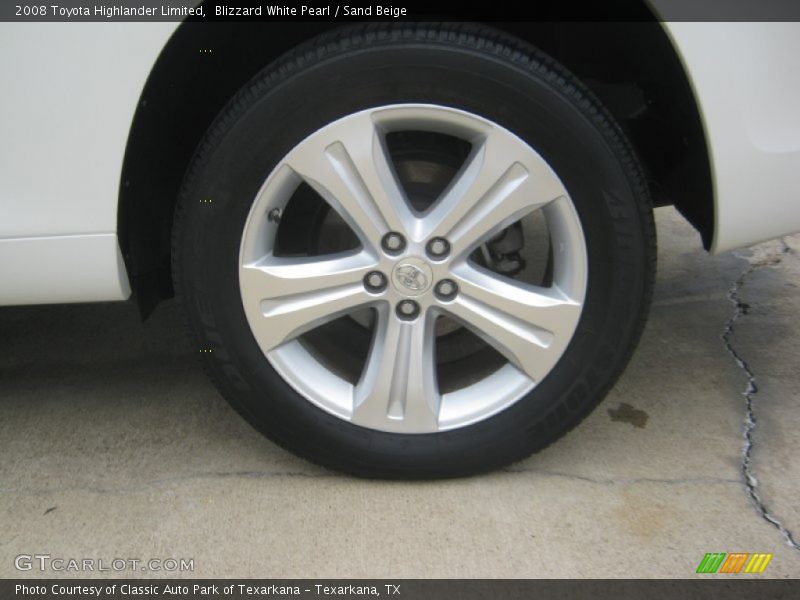 Blizzard White Pearl / Sand Beige 2008 Toyota Highlander Limited