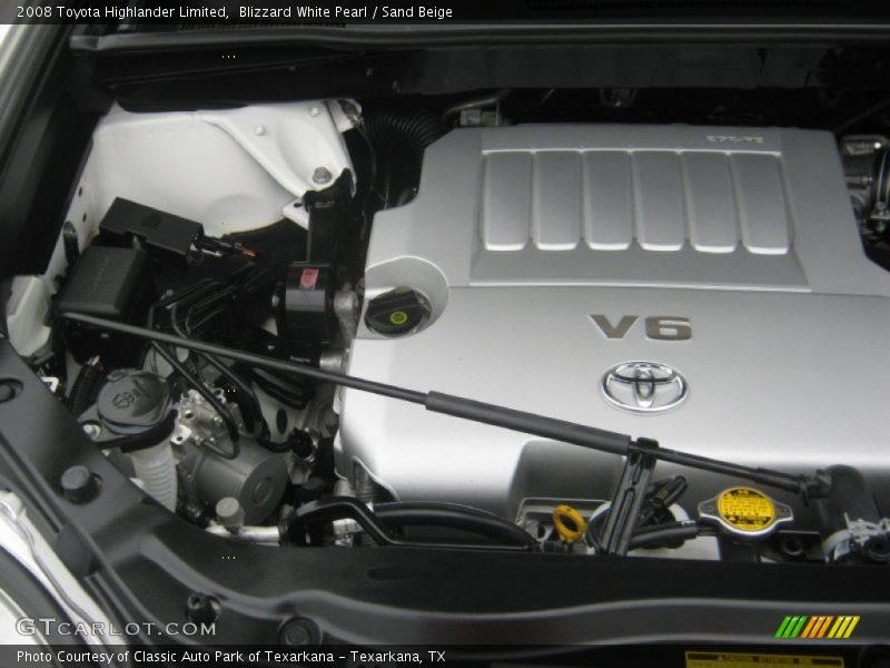 Blizzard White Pearl / Sand Beige 2008 Toyota Highlander Limited
